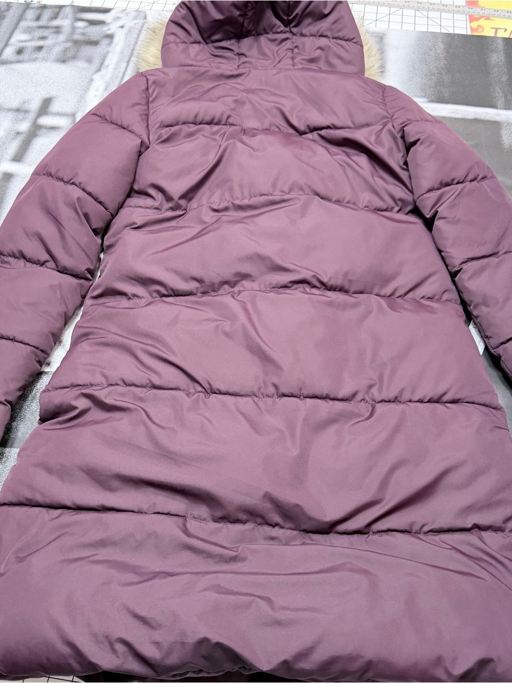 RACHEL PARCELL Women’s sz Small Faux Fur Trim Hooded Puffer Coat - Picture 3 of 7